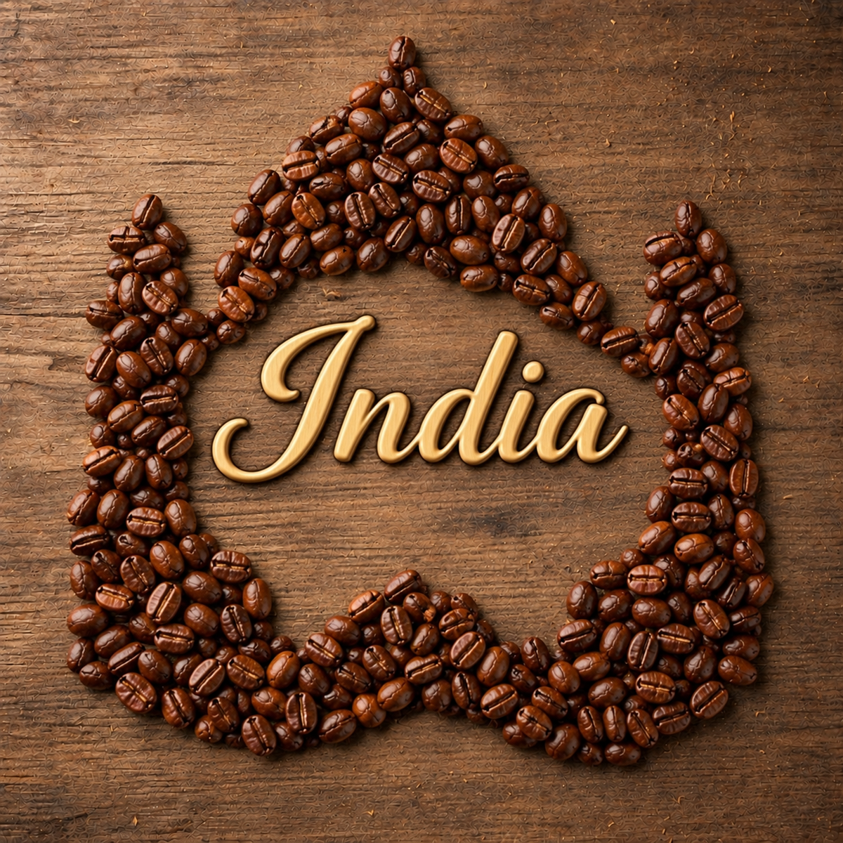 India 100% Arábico, Tueste Natural.